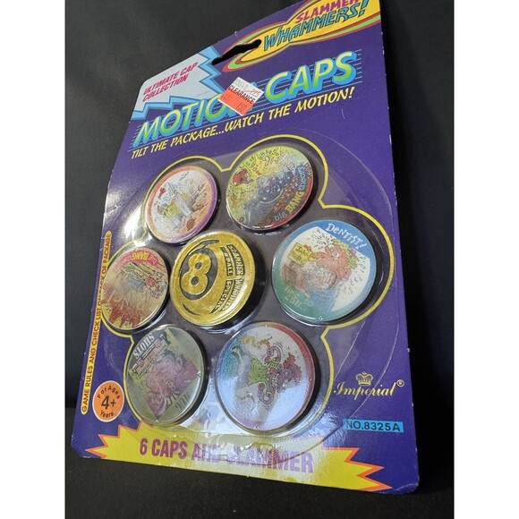 1994 POGS Sealed MOTION CAPS SLAMMER WHAMMERS - 6 cap 1 slammer Lenticular - Picture 4 of 6